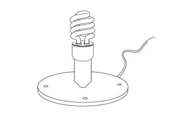 Indoor with energy saving bulb 20W