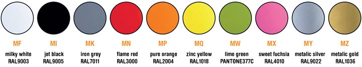 Lacquered colors - matt