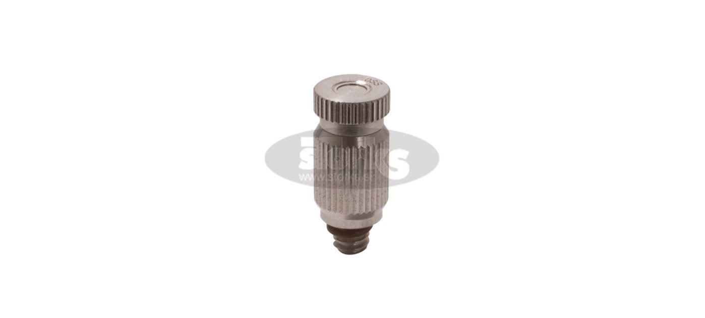 Antidrop washable inox nozzle with whole from 15 to 50 μm