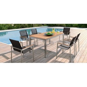 Line SET, color: INOX/anthracite/wood