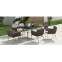 Elegant SET, boja: INOX/dark brown
