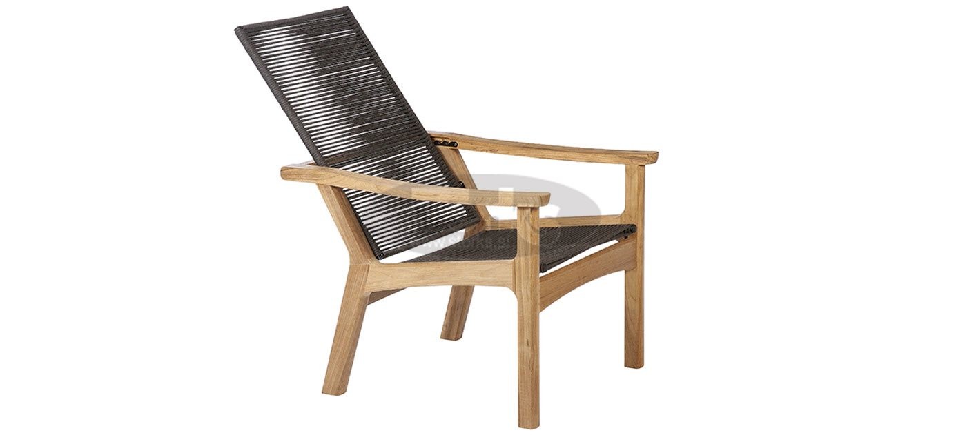 Barlow Tyrie Monterey Armchair Deep Seating - Teak & Cord