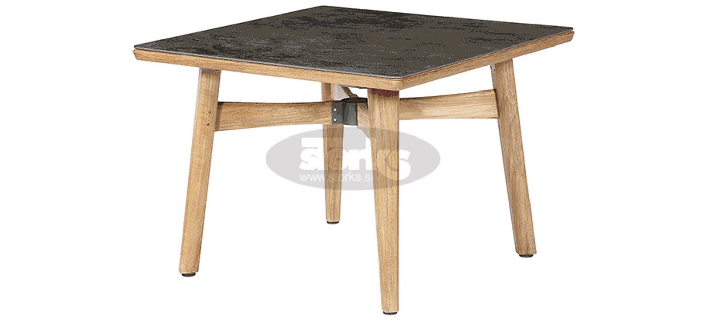 Barlow Tyrie Monterey Dining Table 100 Square - Teak & Ceramic