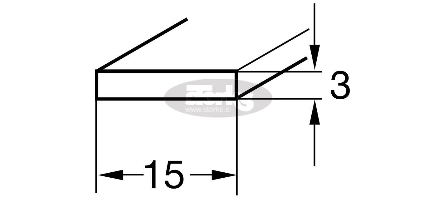 Trak proti zdrsu 3 x 15 mm