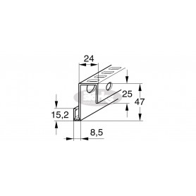 Aluminijski profil za zračno spajanje između zida i profila
