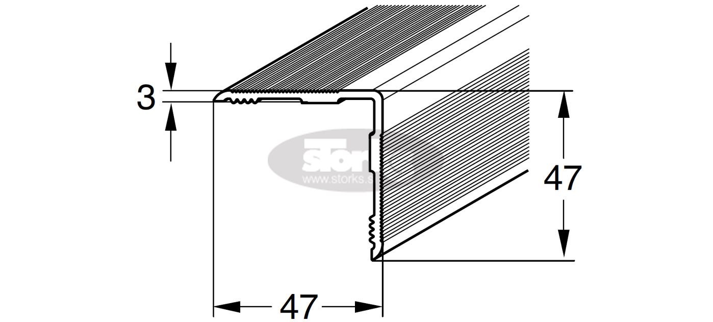Aluminijasti prekrivni L profil