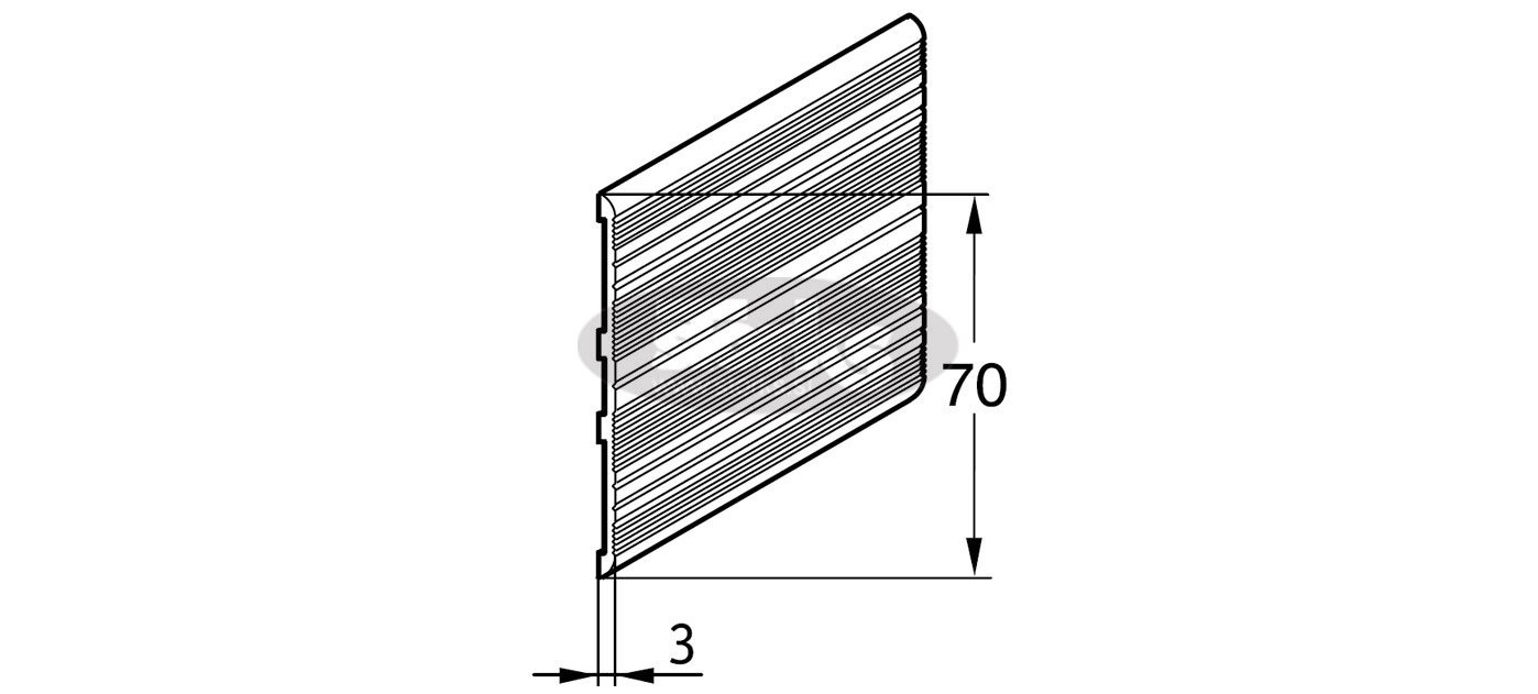 Aluminijasti zaključni element