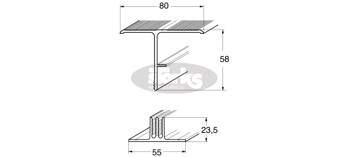 Aluminium joint cover profile