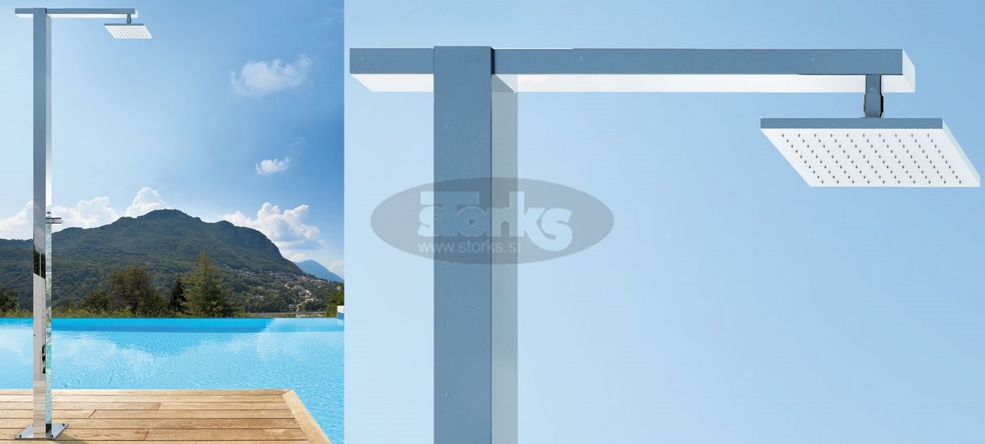 Square outside shower