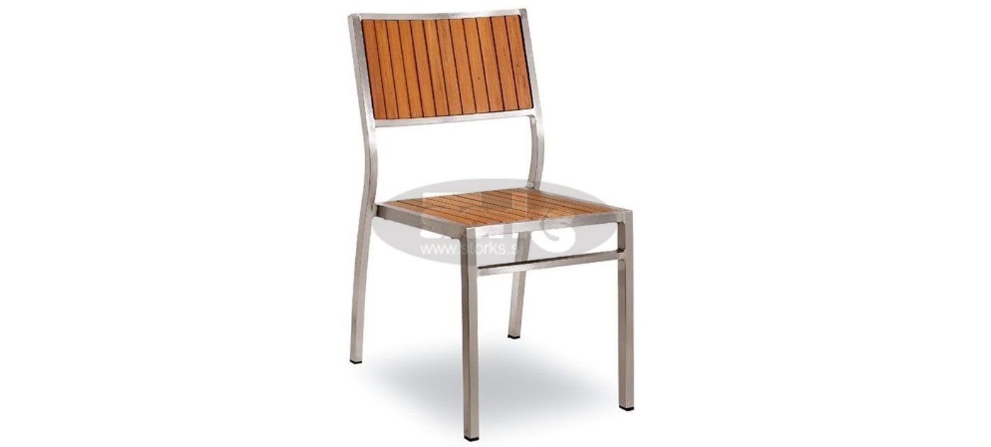 Mediterranea techno wood stol, barva: siva/teak