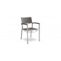 Mediterranea techno wood stolica sa ručkama, boja: silver/grey