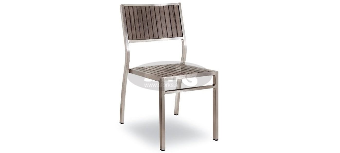 Mediterranea techno wood stol, barva: siva/siva