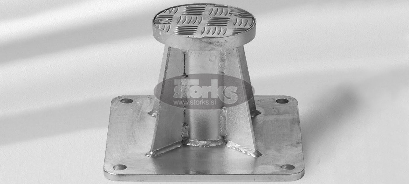Mounting plate M4, special for installation height 150-350 mm, galvanized steel