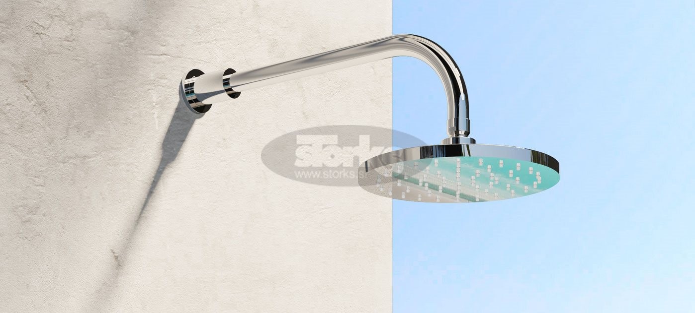 Original W, wall outside shower