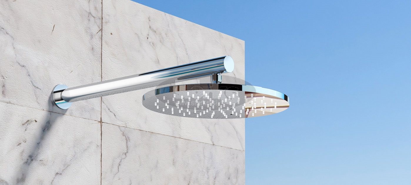 Original W, wall outside shower