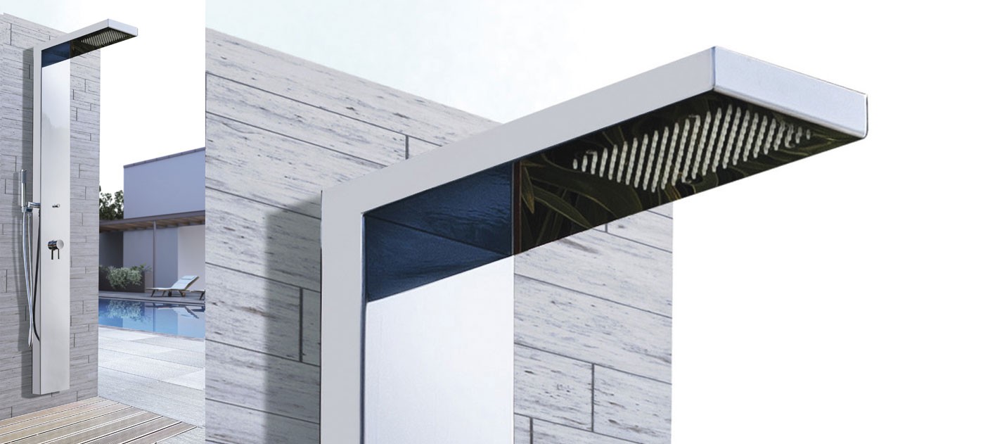 Board W2, wall outside shower