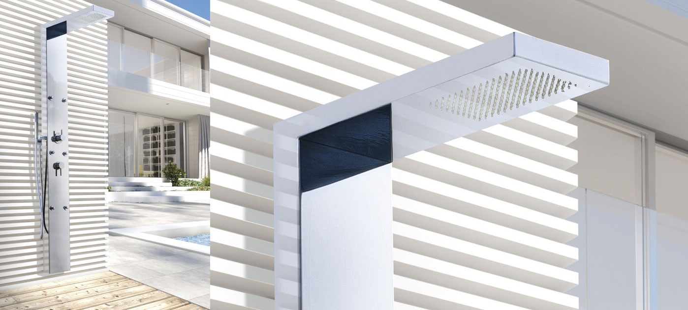 Board W3, wall outside shower