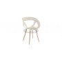 Cannes BL armchair with wooden legs