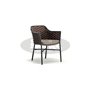 Fidel armchair, color: brown, frame: anthracite