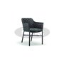Fidel armchair, color: dark grey, frame: black