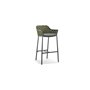 Fidel barstool, color: dark green, frame: black