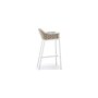 Fidel barstool, color: begie, frame: white