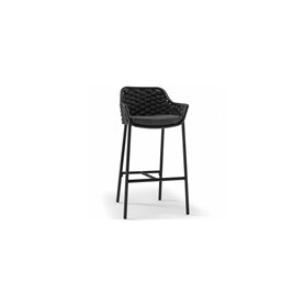 Fidel barstool, color: dark grey, frame: black