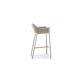 Fidel barstool, color: begie, frame: taupe