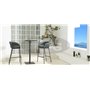 Tupile barska stolica, boja: dark grey, konstrukcija: black