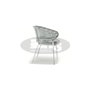 Penonome armchair, color: light grey, frame: white