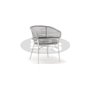 Penonome armchair, color: light grey, frame: white