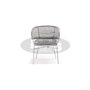 Penonome armchair, color: light grey, frame: white