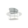 Penonome armchair, color: light grey, frame: white
