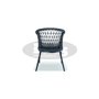 Santiago armchair, color: dark grey, frame: black