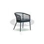 Santiago armchair, color: dark grey, frame: black