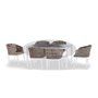 Panama armchair, color: toupe, frame: white