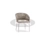 Panama armchair, color: toupe, frame: white