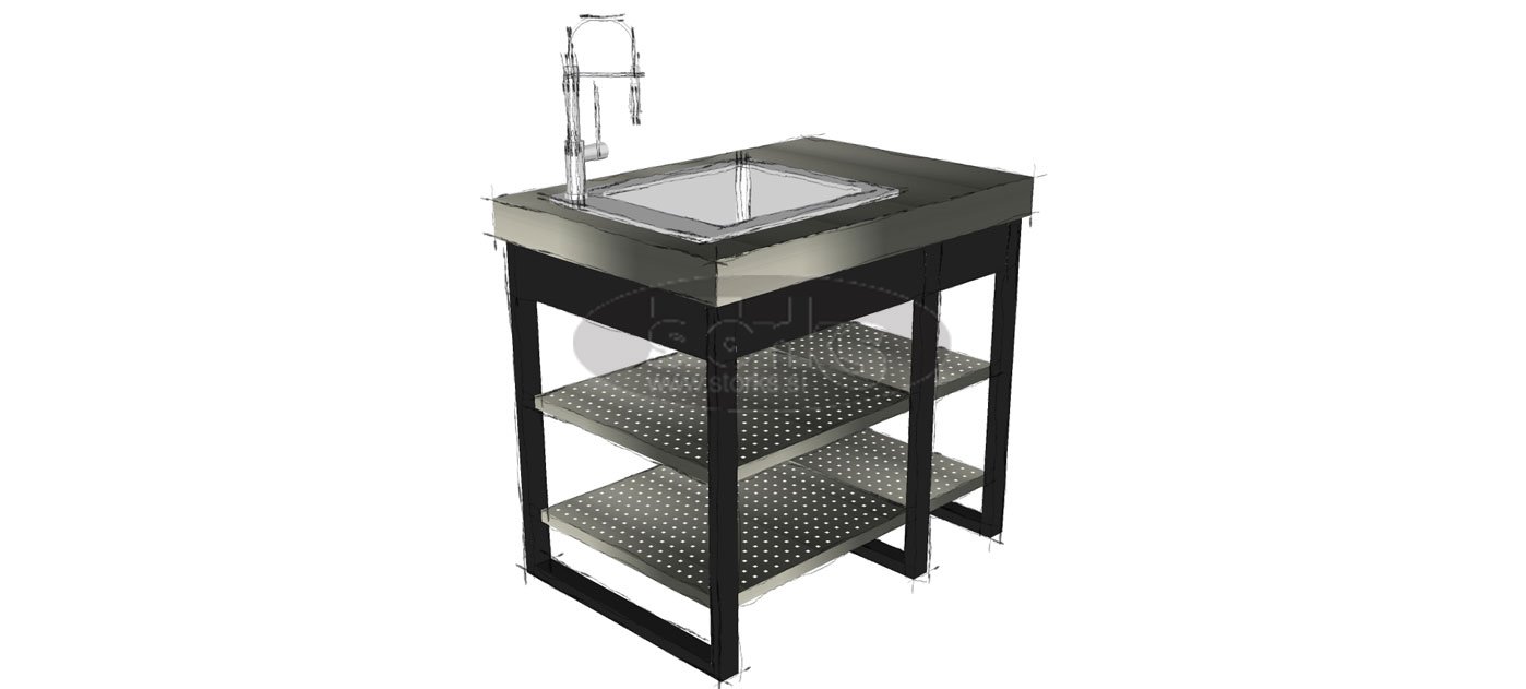 Pipa s koritom modul 1000 (700-300)