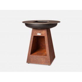 OnFire BBQ, Höhe: 100 cm mit Holzlagerung, Corten-Version