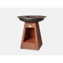 OnFire BBQ, Höhe: 100 cm mit Holzlagerung, Corten-Version