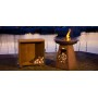 OnFire BBQ, Höhe: 100 cm mit Holzlagerung, Corten-Version