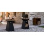 OnFire BBQ, hight: 100 cm with wood storage, Black Version