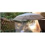 Paraflex Wall round umbrella, R 300 cm with Neo arm and wall mount
