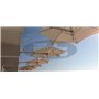 Paraflex Wall round umbrella, R 300 cm with Neo arm and wall mount