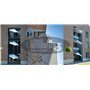 Paraflex Wall round umbrella, R 300 cm with Neo arm and wall mount
