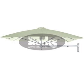 Paraflex zidni kvadratan suncobran, 190 x 190 cm s Neo rukom i zidnim nosačem