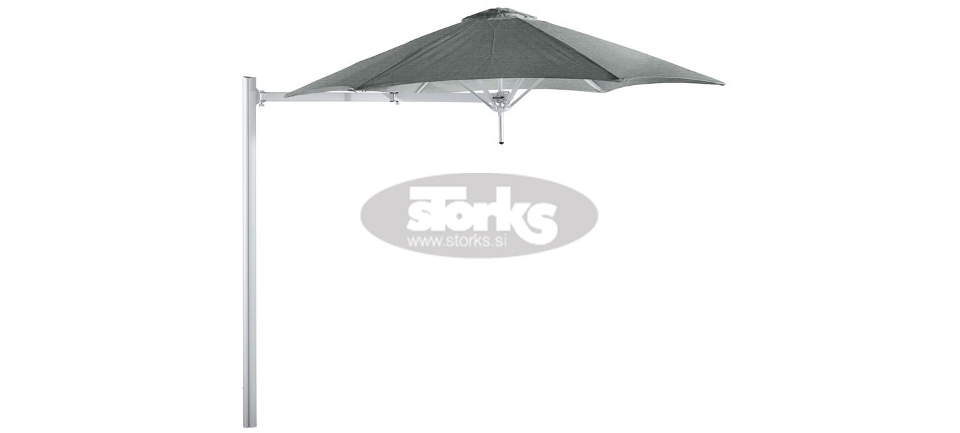 Paraflex Mono okrogel senčnik, R270 cm z NEO roko in stebrom