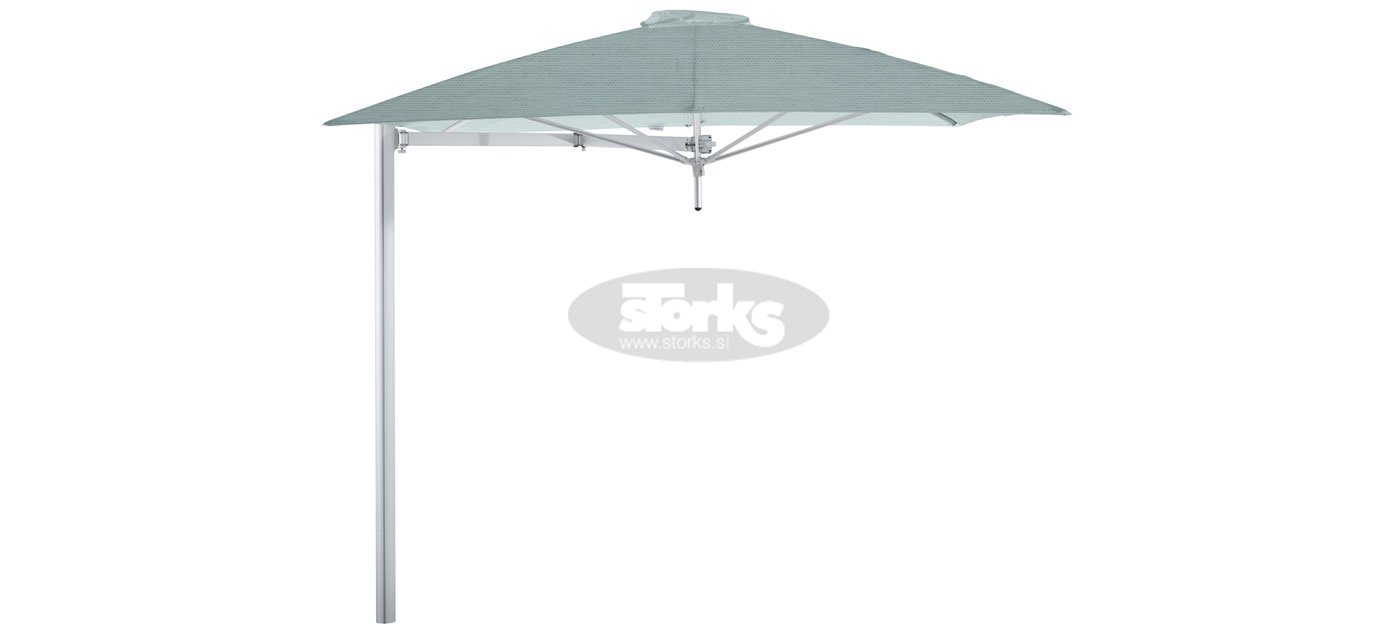 Paraflex Mono okrogel senčnik, 230 x 230 cm z NEO roko in stebrom