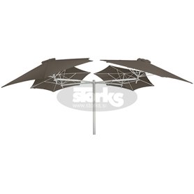 Paraflex MULTI 4 okrogel senčnik, R300 cm z NEO roko in stebrom