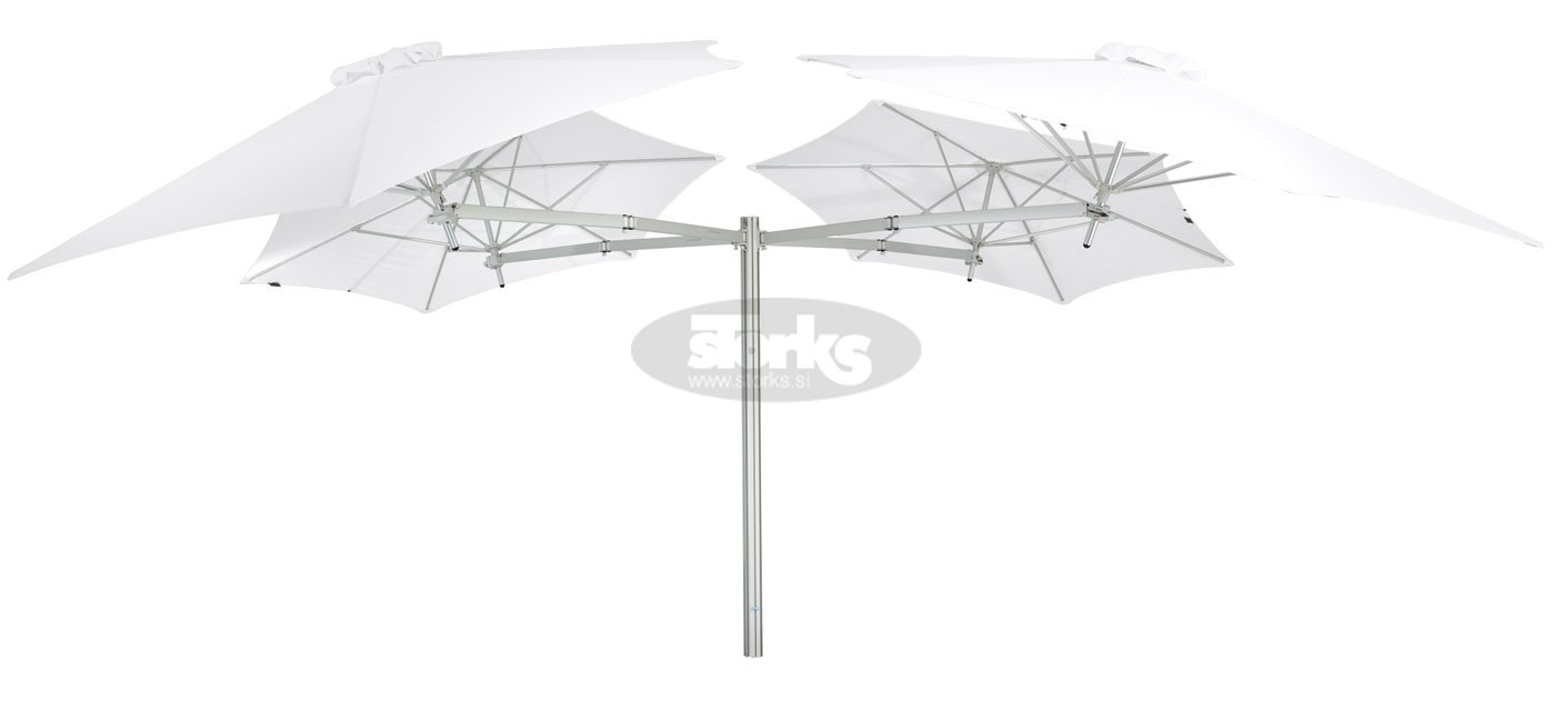 Paraflex MULTI 4 okrogel senčnik, R270 cm z NEO roko in stebrom
